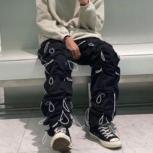 MNML Bungee Cord Pants - Black/White XL